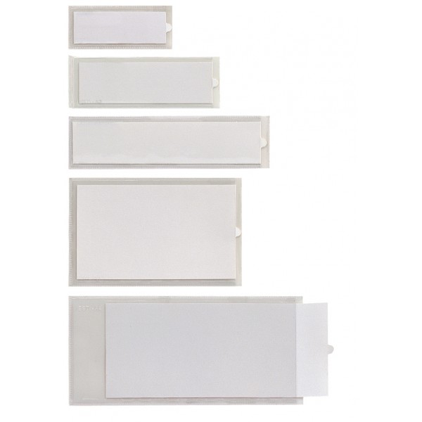 Porta etichette iesti a1, 24x63mm colore trasparente