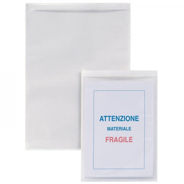 Tasca adesiva iesti strip a5 - 15x21cm colore trasparente