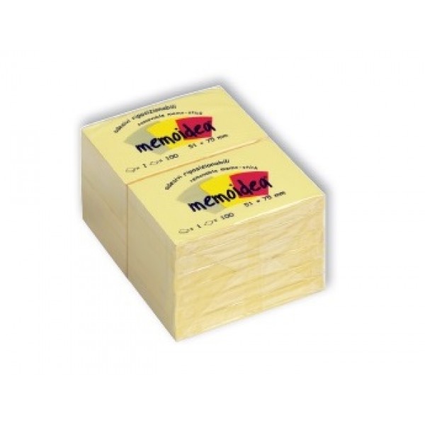 Blocco riposizionabile colore giallo pastello