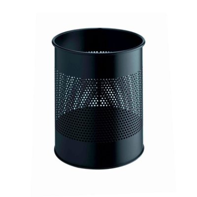 DURABLE Cestino gettacarte con pareti forate, altezza 31,5cm - Nero - 15lt