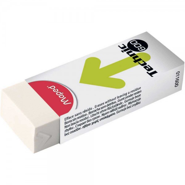 MAPED Gomma TECHNIC per matita con protezione in cartoncino, 61x21x21mm