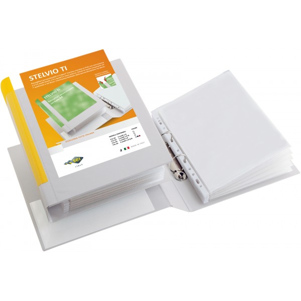 Raccoglitori personalizzabili stelvio ti 22x30cm d .4cm bianco colore bianco