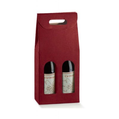 Scatola per 2 bottiglie colore bordo'