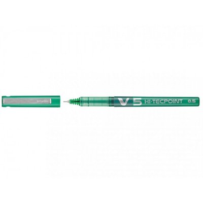 Penna punta ad ago PILOT Hi-Tecpoint V5 con inchiostro liquido - punta 0,5mm - Verde