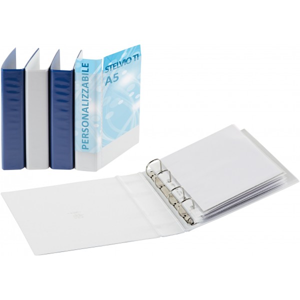Raccoglitori personalizzabili stelvio ti a5 - 15x21cm d. 4cm bianco colore bianco