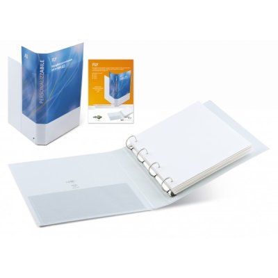 Raccoglitori personalizzabili fly 22x30cm d.5,5cm bianco colore bianco