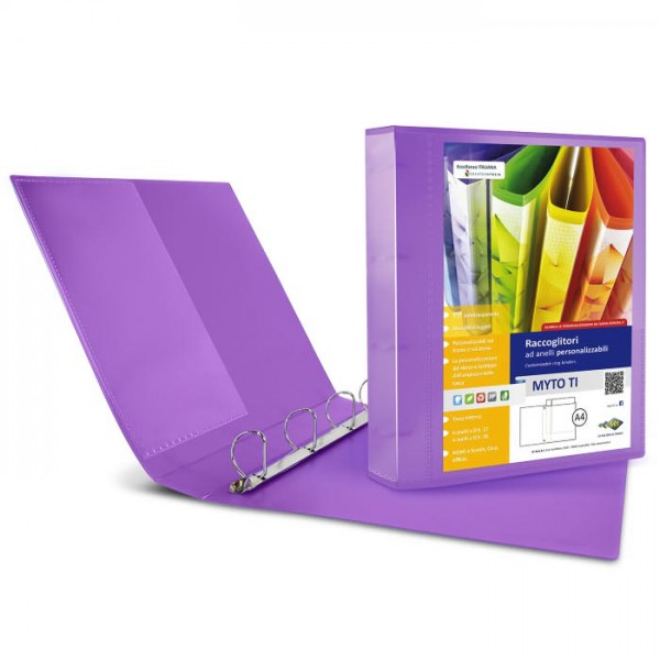 Raccoglitori personalizzabili myto ti 22x30cm d. 4cm viola colore viola