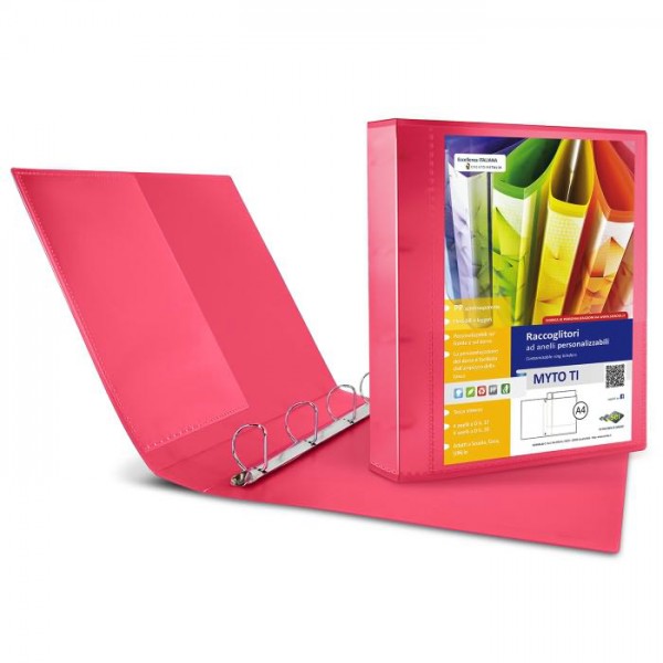 Raccoglitori personalizzabili myto ti 22x30cm d. 4cm rosso colore rosso