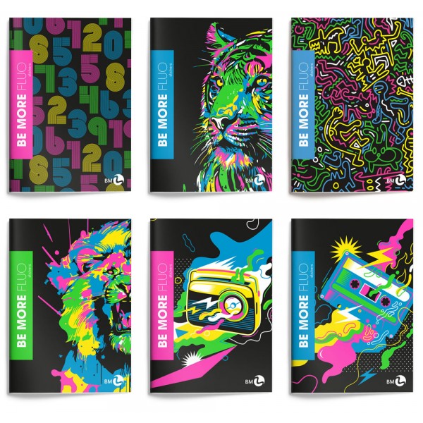 Be more fluo - maxi quaderno grammatura 100gr
