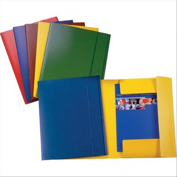 ESSELTE cartellina a 3 lembi con elastico 25x35cm - 810g - Blu