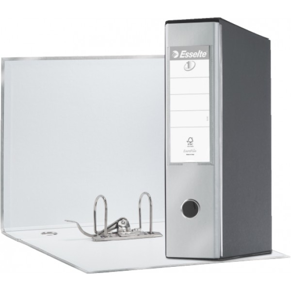 Registratore protocollo eurofile g55 d.8 cm grigio metallizzato colore nero colore grigio metallizzato