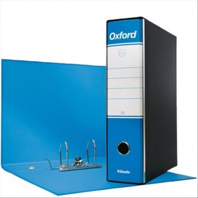 Registratore commerciale oxford g83 d. 8cm azzurro colore nero colore azzurro
