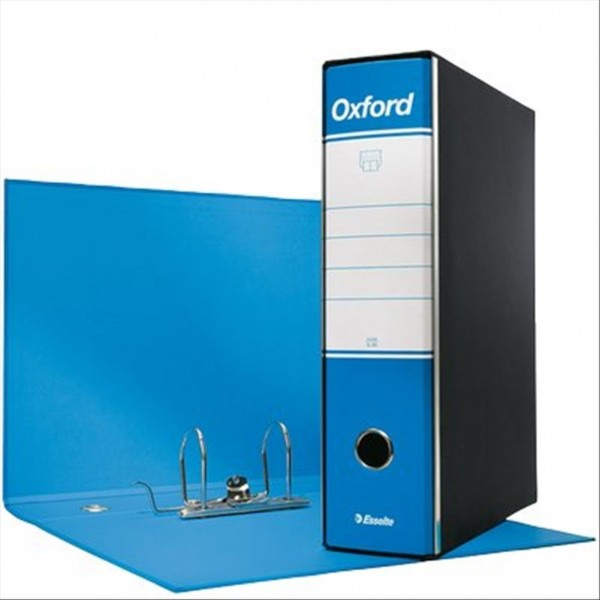 Registratore commerciale oxford g83 d. 8cm azzurro colore nero colore azzurro