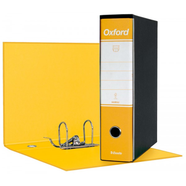 ESSELTE Registratore protocollo dotato di foro di presa - Giallo - Dorso 8cm - 23x33cm