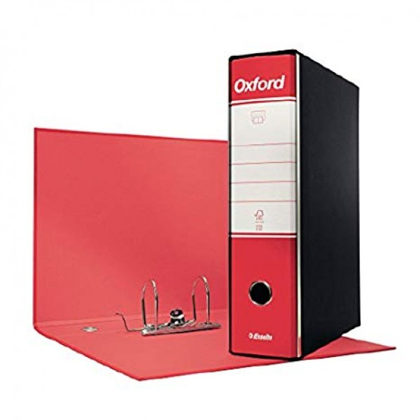 ESSELTE Registratore protocollo dotato di foro di presa - Rosso - Dorso 8cm - 23x33cm