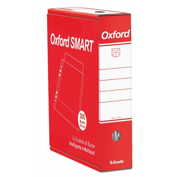Buste forate oxford smart, buccia - deluxe a4 - 21x29,7cm colore trasparente