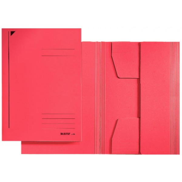 LEITZ cartellina in cartoncino a 3 lembi 24,5x34,5cm - 430g - Rosso