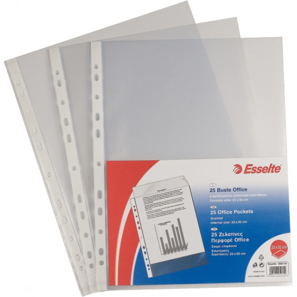 Buste perforate office, buccia 22x30cm colore trasparente