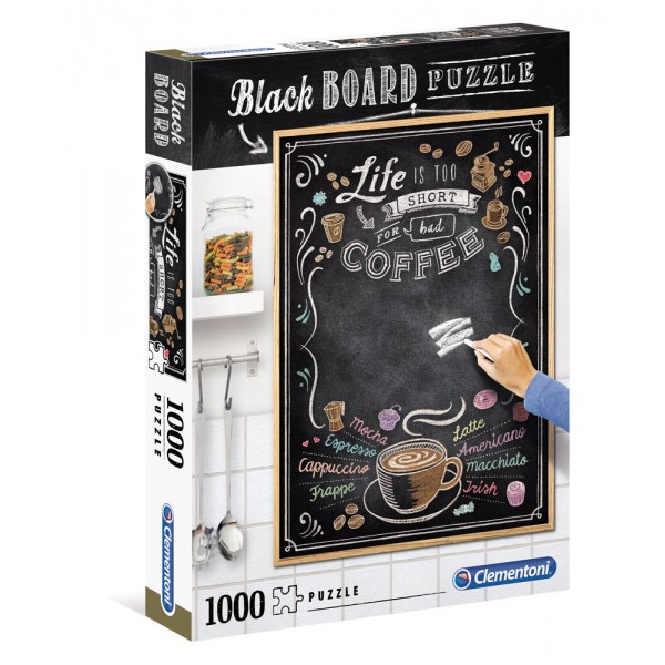 Blackboard puzzle, coffee - puzzle 1000pz