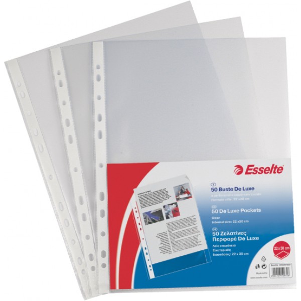 Buste perforate office, liscia a4 - 21x29,7cm colore trasparente