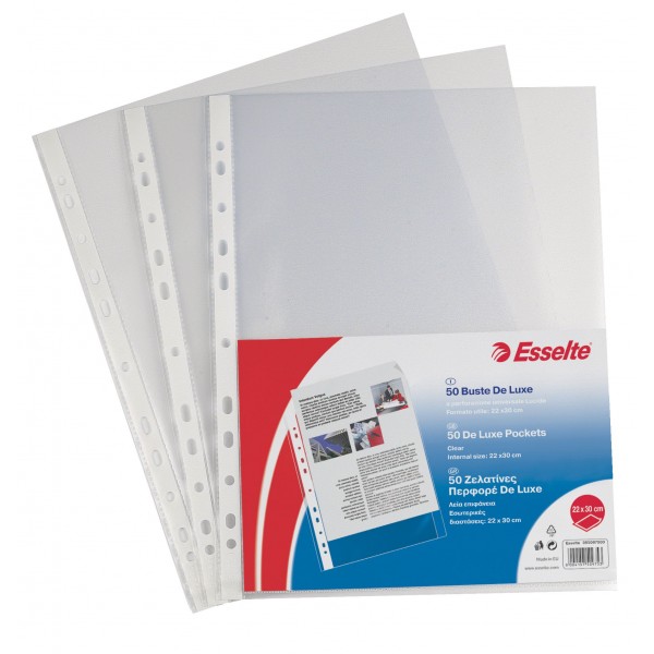 Buste perforate office, buccia a4 - 21x29,7cm colore trasparente