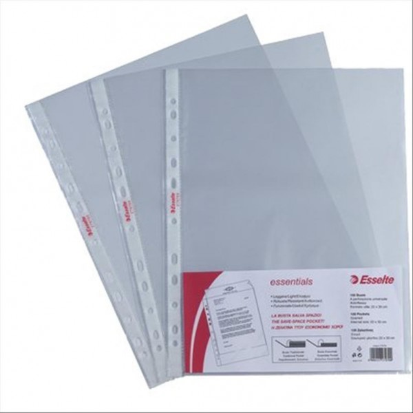 Buste perforate deluxe, liscia 22x30cm colore trasparente