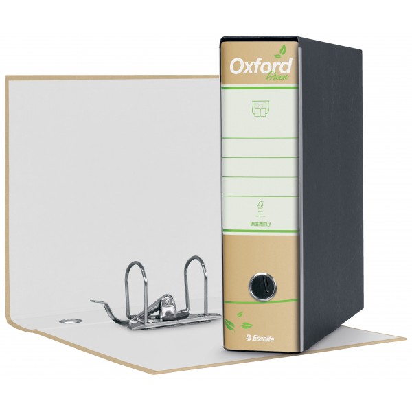 Registratore commerciale oxford green d. 8cm colore nero colore avana