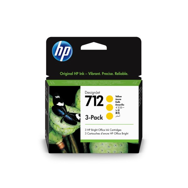 Cartuccia HP 712 3ED79A Giallo originale (Conf. da 3 pz.)
