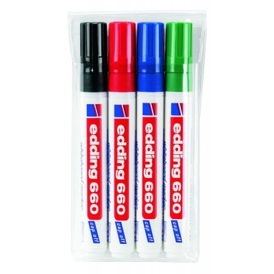 660 - marcatore per lavagne colore blu, nero, rosso, verde tipo punta conica