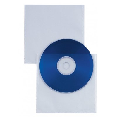 SEI 25 buste per CD/DVD autoadesive in polipropilene liscio