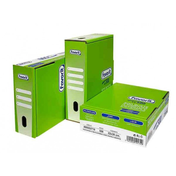 Buste a foratura la500, liscia 22x30cm colore trasparente