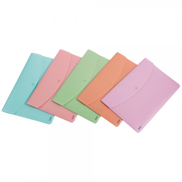Buste con bottone p@stel 22x30cm colore assortiti