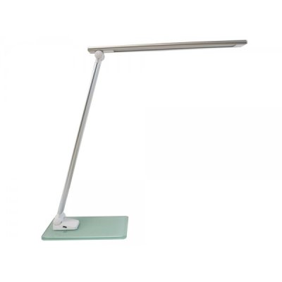 Lampada a led popy, da scrivania colore grigio metallizzato