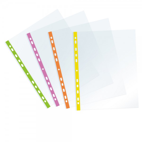 Superior - buste forate colore trasparente, banda fucsia