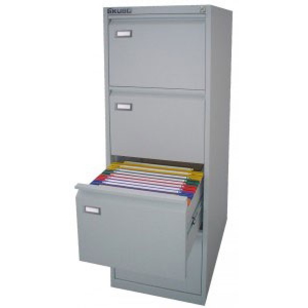 Classificatore metallico kubo, 4 cassetti colore grigio