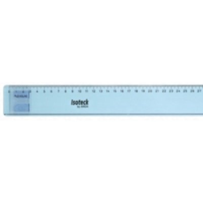 Riga 40cm tecnoschool colore azzurro trasparente