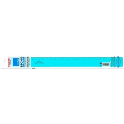 Riga 50cm tecnoschool colore azzurro trasparente
