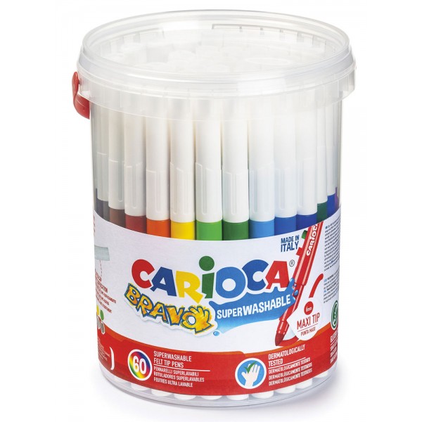 Barattolo pennarelli bravo colore assortiti