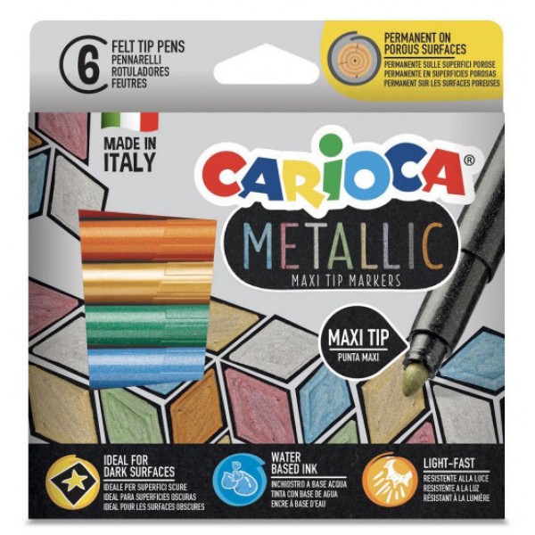Astuccio pennarelli metallic maxi colore assortiti