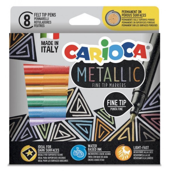 Astuccio pennarelli metallic colore assortiti