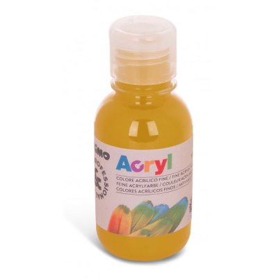 Tempera acryl in flacone colore giallo ocra