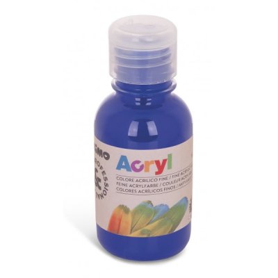 Tempera acryl in flacone colore blu oltremare