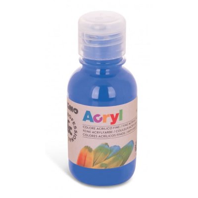 Tempera acryl in flacone colore blu cobalto