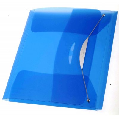 Swing - cartellina con elastico colore blu trasparente