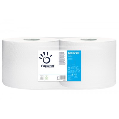 PAPERNET bobina industriale 240, 72m da 816 strappi in pura cellulosa, goffratura wave, 2 veli