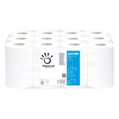 PAPERNET asciugamani Autocut 68, 99m da 189 strappi in pura cellulosa, goffratura micro, 2 veli