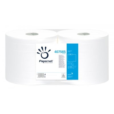 PAPERNET bobina industriale 180m da 800 strappi in pura cellulosa, goffratura micro, 2 veli