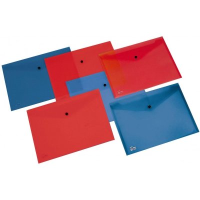 Busta con bottone pull a4 - 21x29,7cm colore blu chiaro