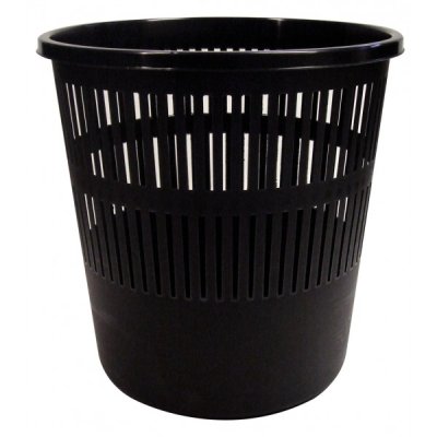 ARDA Cestino gettacarte con pareti forate - Nero opaco - 12lt