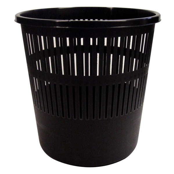 ARDA Cestino gettacarte con pareti forate - Nero opaco - 12lt